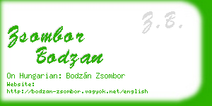 zsombor bodzan business card